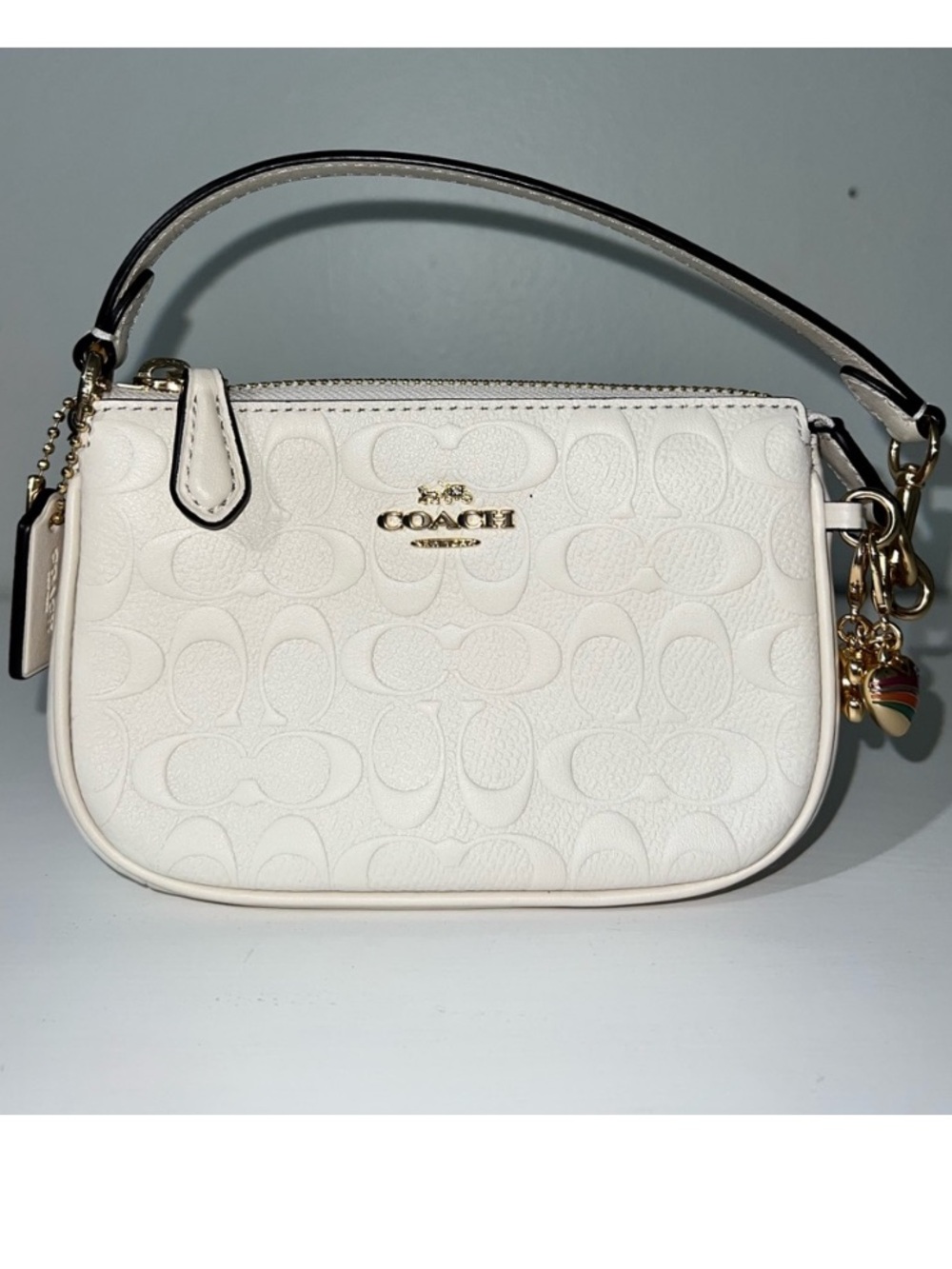 Coach Nolita 15 Embossed Cream Color with Gold Hardware - Picture 3 of 5